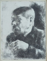 Barcsay Jenő (1900-1988): Tanulmányfej, 1920 k.