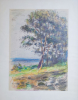 Halvax Gyula (1906-1984): Balaton-part, Fonyód, 1980