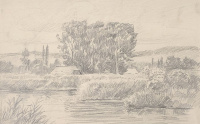 Alexandru Popp (Papp Sándor) (1868-1949): Vízpart, 1900 k.