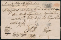1843 Hivatalos levél / Official cover BAGH