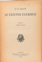 Mach, E[rnst] Dr.: Az érzetek elemzése. Ford.: Erdős Lajos. Geleji Sándor (1898-1967), a csepeli Weiss Manfréd Művek igazgatójának (1945-49), kétszeres Kossuth-díjas professzornak a névbejegyzésével. Új sorozat. Bp., [1927], Fraklin,