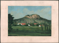 Gaál Lajos jelzéssel: Hegyvidéki táj. Olaj, papír. 21x30 cm