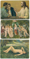 40 db RÉGI Stengel művészlap, vegyes minőségben, közte lithok / 40 pre-1945 Stengel & Co. art postcards in mixed quality, with lithos
