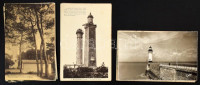 16 db főleg RÉGI francia képeslap vegyes minőségben: világítótorony / 16 mostly pre-1945 French postcards in mixed quality: lighthouses