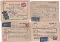 7 db RÉGI második világháborús orosz-magyar hadifogoly levelezőlap, vegyes minőségben. Erősítsd a szovjet-magyar barátságot! / 7 pre-1949 WWII Russian-Hungarian POW (prisoner of war) postcards, mixed quality