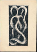 Jelzés nélkül: Talány. Tus, papír. 11,5×23,5 cm.