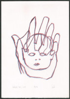 Olvashatatlan jelzéssel: Kézfej (olvashatatlan címmel), 2004. Szitanyomat, papír, jelzett, számozott (XI/XVI), 23×18 cm