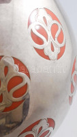 Friedrich Spahr (1900-1945): Porcelán váza ezüst (Ag) díszborítással, jelzett, m: 16 cm /// Friedrich Spahr (1900-1945): Porcelain Vase with Silver (Ag) Decorative Covering. Marked. Height: 16 cm.