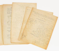 cca 1900 Miskolc - Soltész Nagy Kálmán utcában építendő Szinva híd méretszámítása és egy rajza 30 + 2 p. Kézzel készült, Tomits Miklós mérnök aláírásával