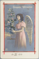 1913 Anna Huber-Cador (1857-1938) írónő, nevelőnő karácsonyi üdvözlete Pármai Zita főhercegnének / 1913 Christmas greetings of Anna Huber-Cador (1857-1938), writer and educator, to Archduchess Zita of Parma