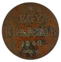 1848. 1kr Cu T:XF ph., patinaAdamo B1