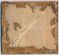 Szász Endre (1926-2003): Lovas. Olaj, farost, jelzett a hátoldalán, 13,5×12,5 cm. Korai, gyűjtői darab!