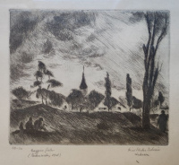 Dési Huber István (1895-1944): Magyar falu (Rákoscsaba), 1928