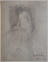 Gábor Móric (1889-1987): Akt kutyával