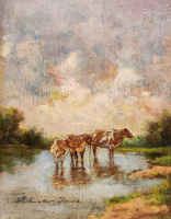 Perlmutter Imre (1870k.-1935): Tehenek a vízparton