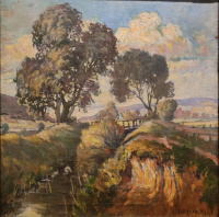 Perlmutter Izsák (1866-1932): Patakpart