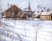 Szlányi Lajos (1869-1949): Téli napsütés