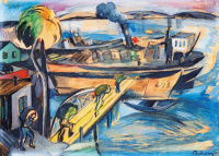 Schönberger Armand (1885-1974): Rakpart, 1930 körül