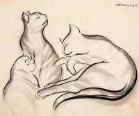 Vaszary János (1867-1939): Cicák, 1910