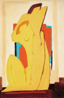Mattis Teutsch János (1884-1960): Két alak, Hátoldalon: Alakok, 1927-1928 körül