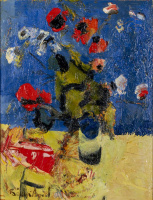 Bényi Árpád (1931-2006): Pipacsos csendélet