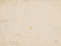 Pór Bertalan (1880-1964) : Férfi akt részletek- vázlat a 
